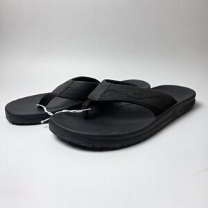 New Men's Flojos Flip Flops Black Size 12 No Box #0385